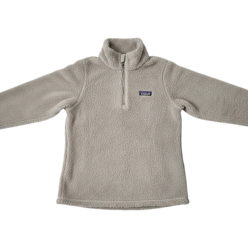 Patagonia Los Gatos 1/4 Zip Fleece Pullover Driftwood Grey Women Medium